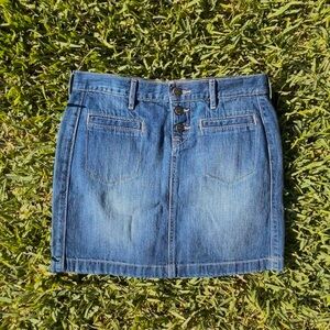 mini denim skirt